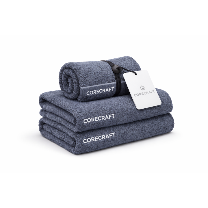 CoreCraft Handtücher Pack in dunklem blau-grau